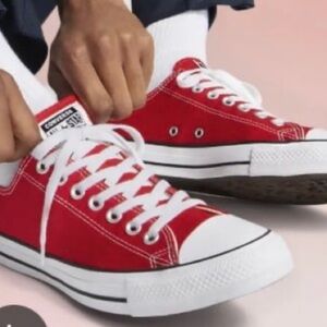 CONVERSE Chuck Taylor All Star Unisex Big Kids Low Top Red Sneakers | 3